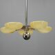 Exceptional Art Deco Functionalist Nickel-Plated Chandelier, 1930s