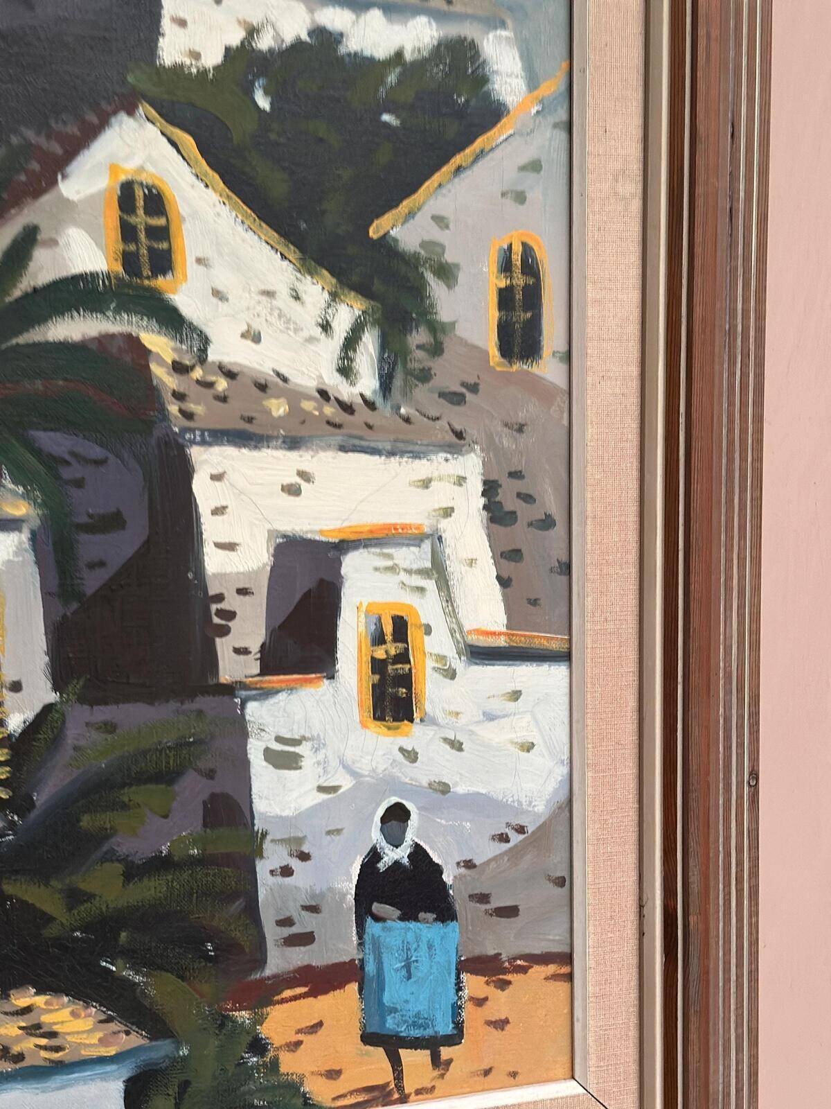 Huile sur toile originale – « Malaga, Espagne » par Tage Gavik – Signé
