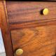 Vintage bedside table in solid wood – curved legs