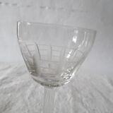 8 carved Crystal glasses
