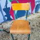 Lot de 3 chaises d'école vintage