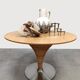 Vintage Italian Tito Agnoli wicker dining table Bonacina Pierantonio