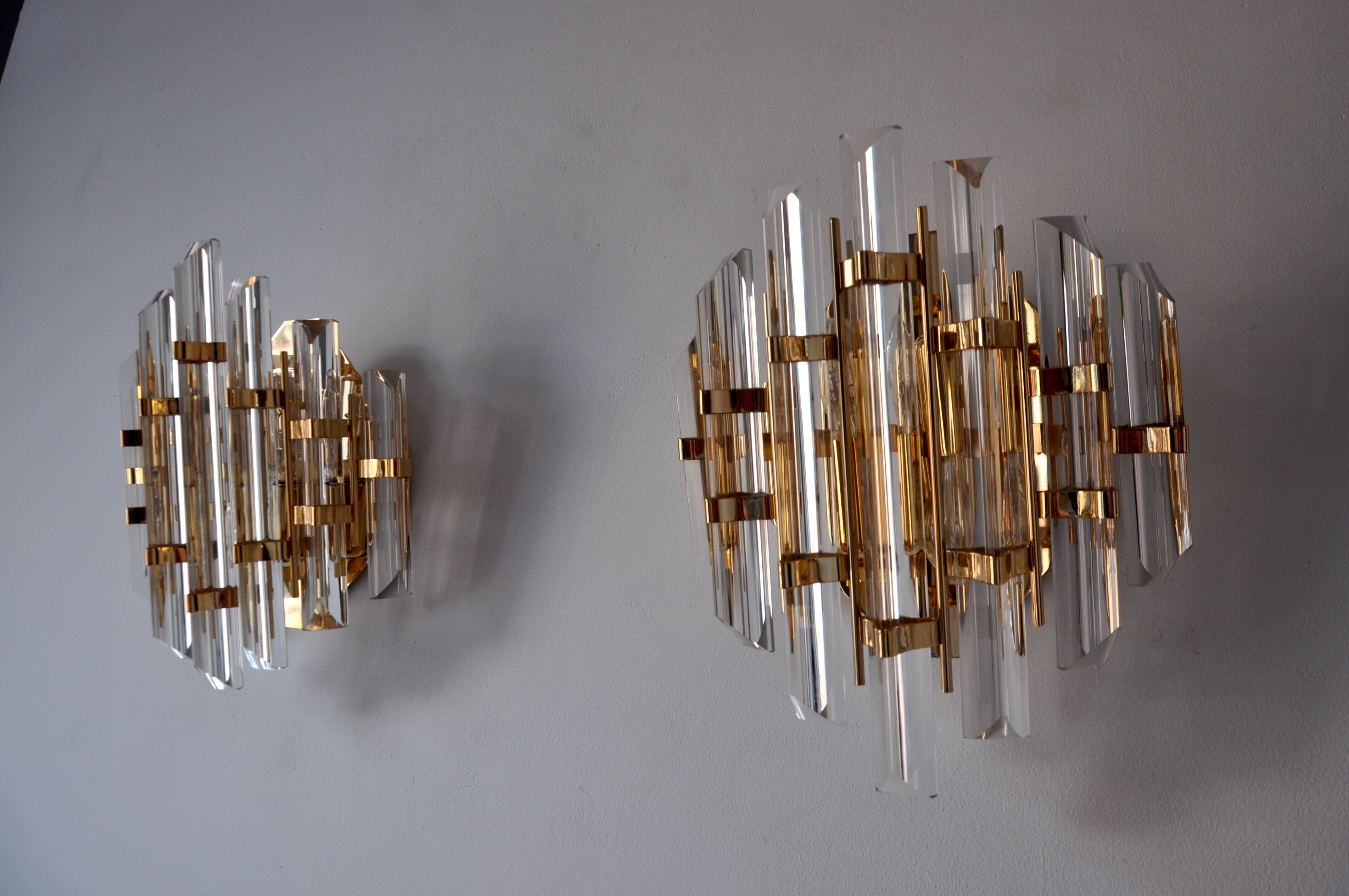 Set of 2 wall sconces Murano Sconces by Paolo Venini