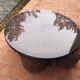 Living room set, vintage rope coffee table with 4 stools 1950