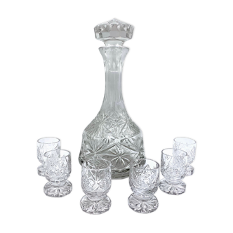 Crystal liqueur set, Poland, 1960s