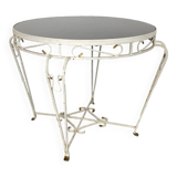 Table d'appoint vintage en fer forgé du milieu du siècle, années 1950