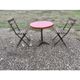 Bistro table + 2 folding chairs