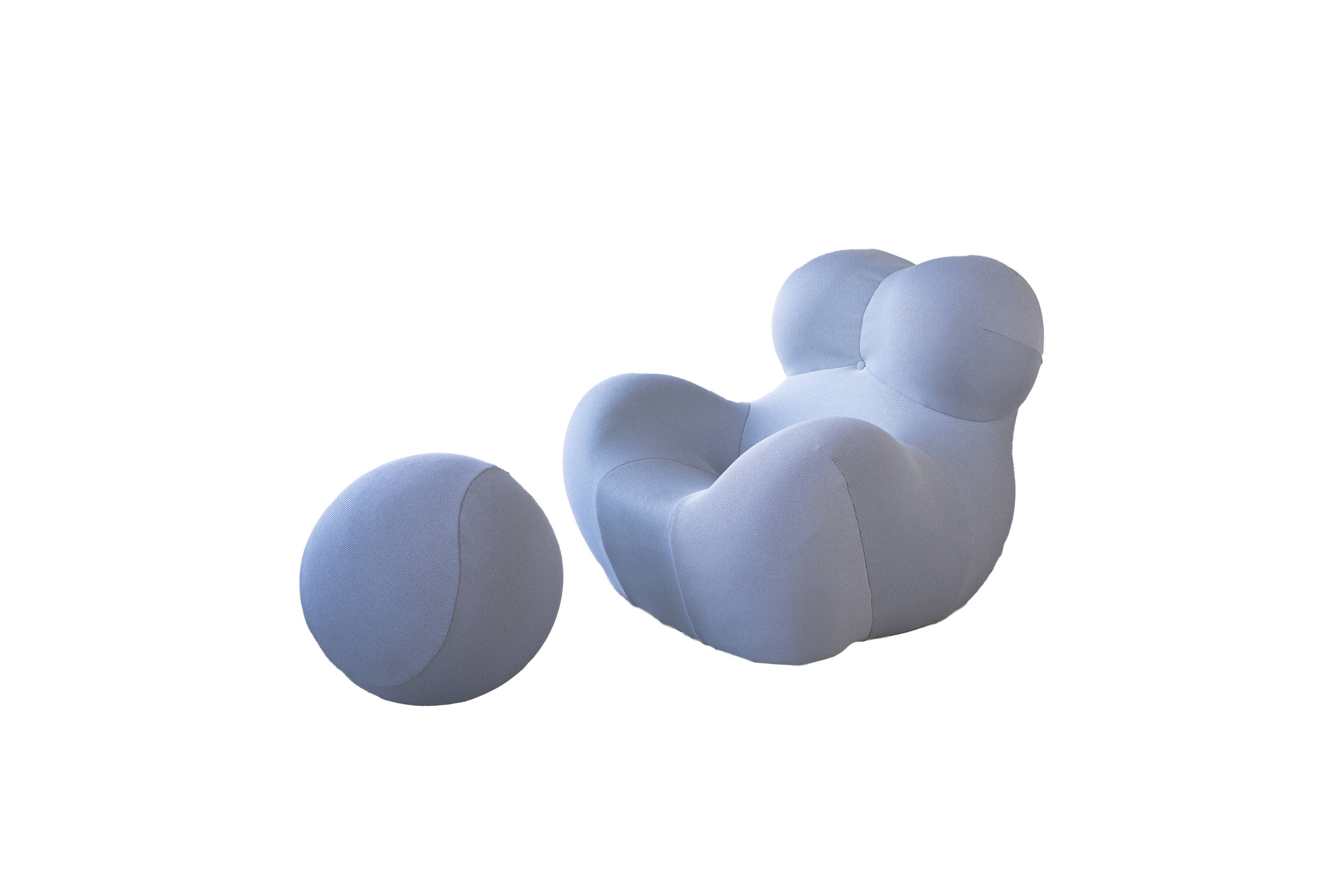 Italian Big Mama Up Chair & Ottoman attributed to Gaetano Pesce for B&B Italia, 2000, Set of 2