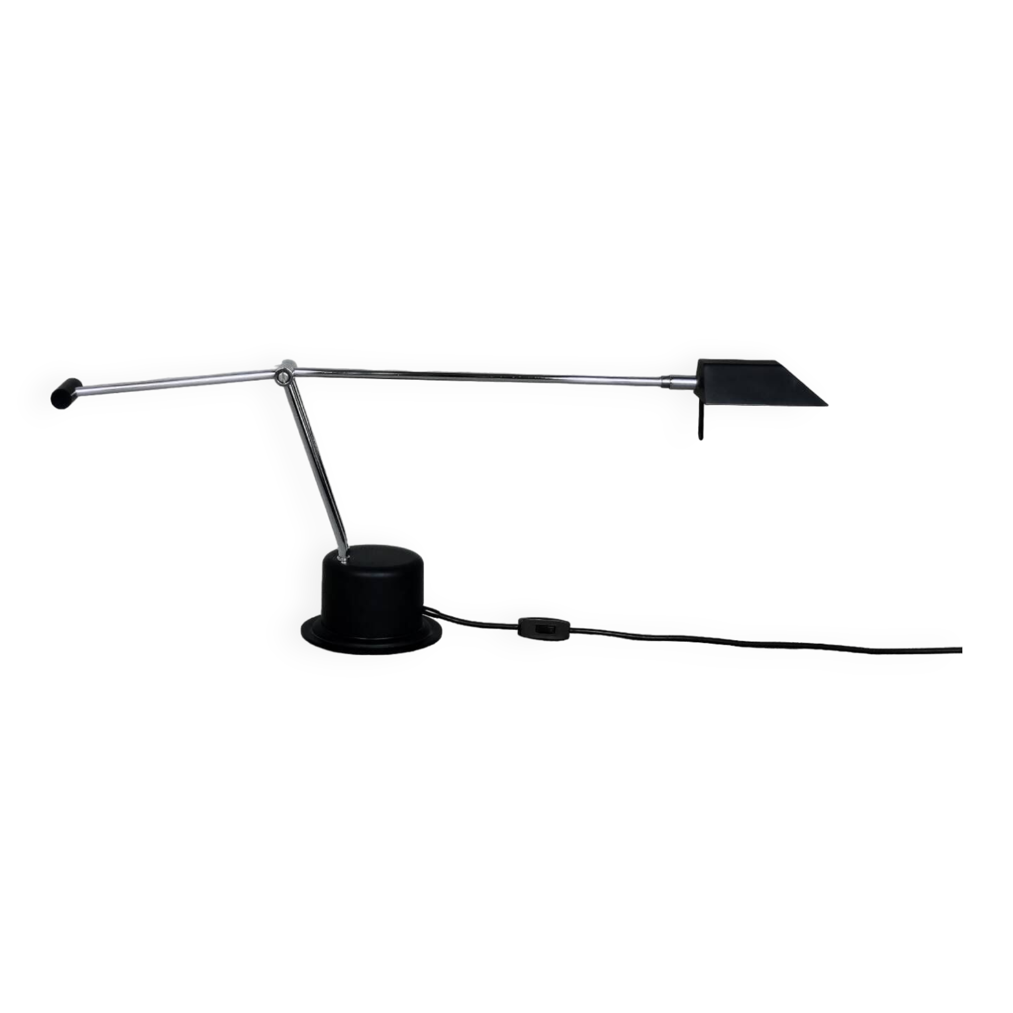 Mid-Century Modern Minimalist Black Desk Lamp by Massive, Belgium, 1980s