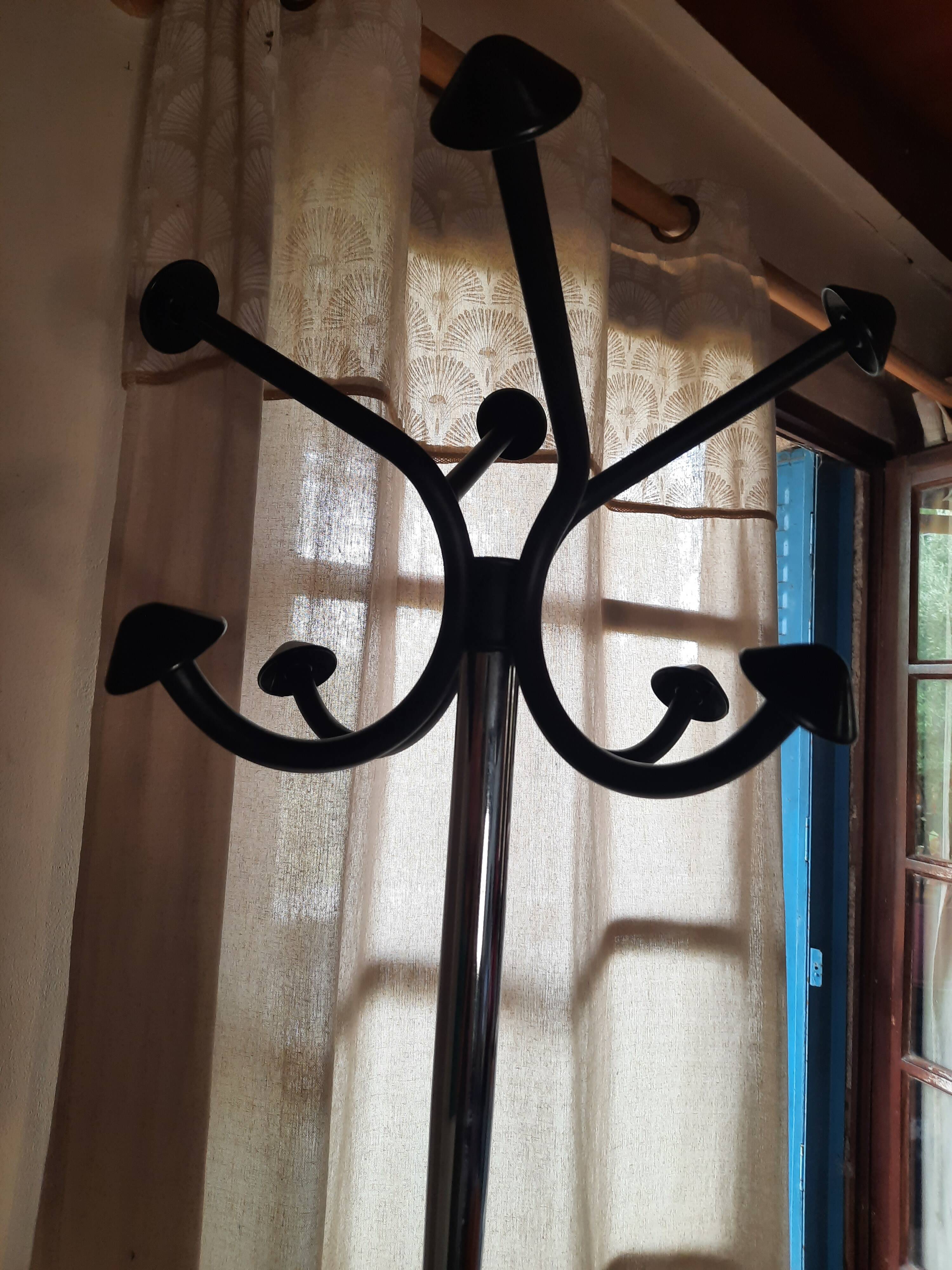 Chrome Metal Coat Rack 1960