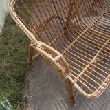 Rattan bench from the 1960s