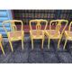 Set of 6 Cane Chairs in Provençal Louis XV Style Pale Yellow Wood