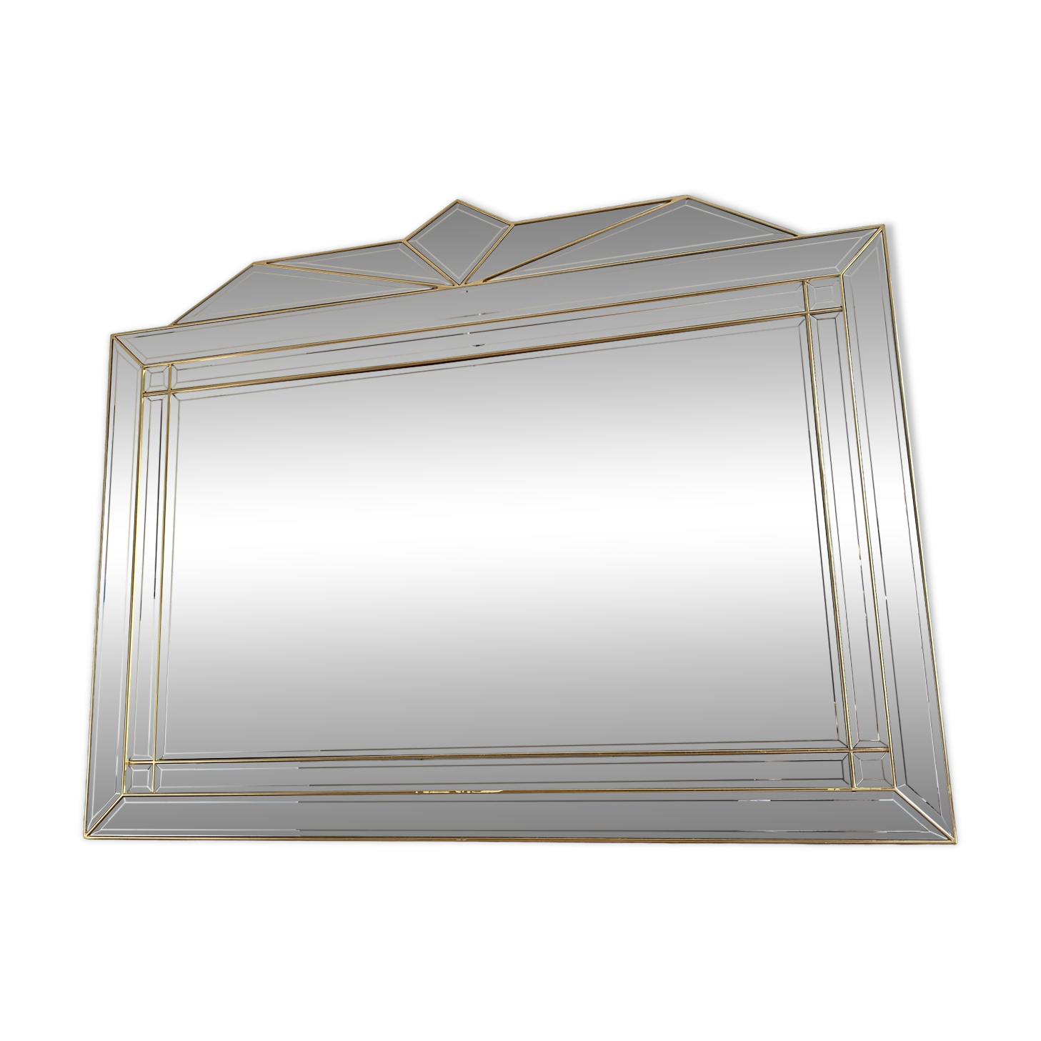 Deknudt parclose mirror. 1970. Hollywood Regency. 142x110.
