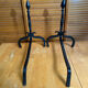 Pair of Fireplace Chenets Cast Iron Pointed 19th Century Vintage