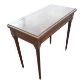 Table à jeu en acajou de Cuba pommelé et bronze époque Napoléon III vers 1870