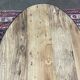 Oval coffee table in oak with steel base