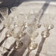 Former service of 30 engraved crystal foot glasses