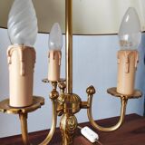 Lampe bouillotte 3 feux en bronze Maison Collange