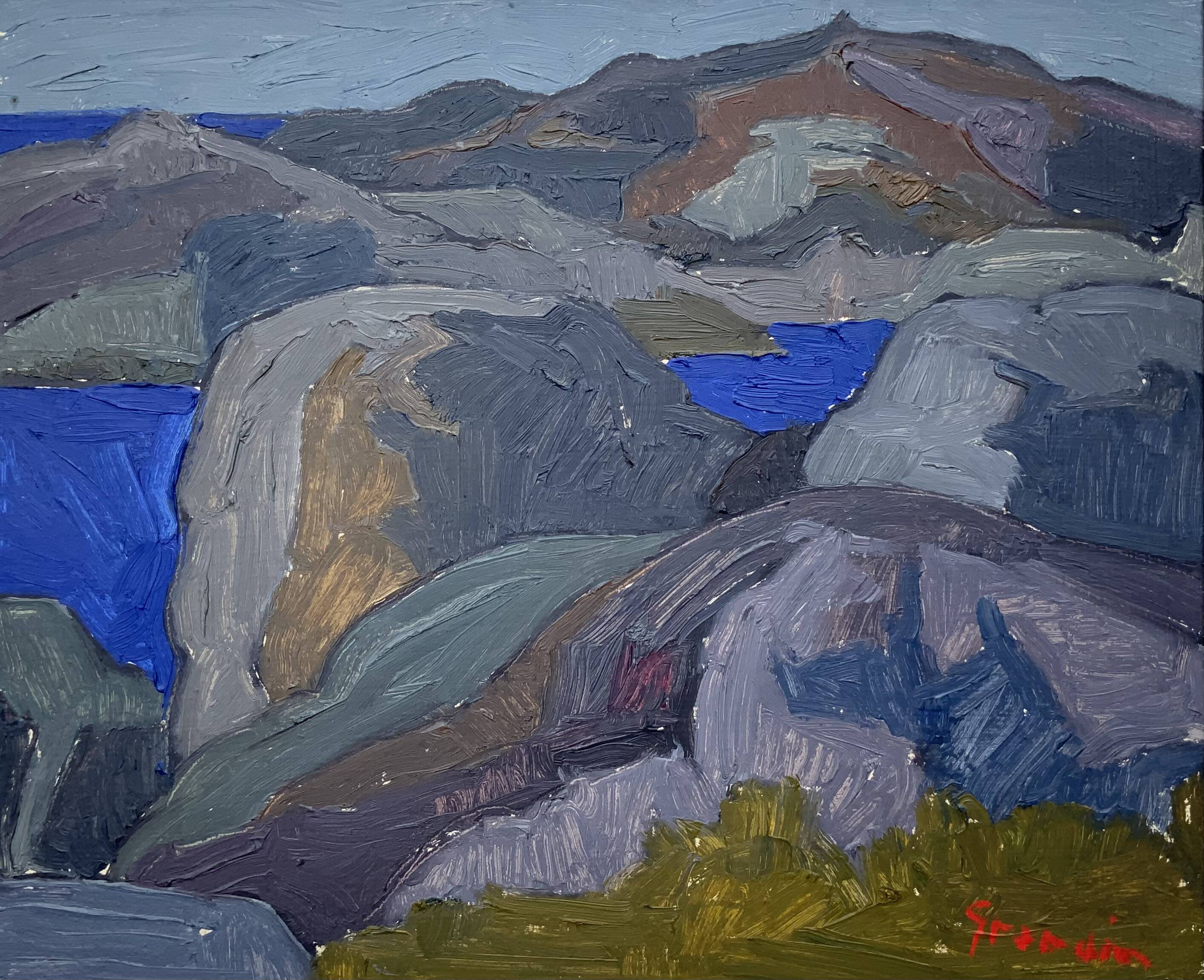 Vintage Landscape Painting by Svan Grandin (1906-1982) “Seacoast”
