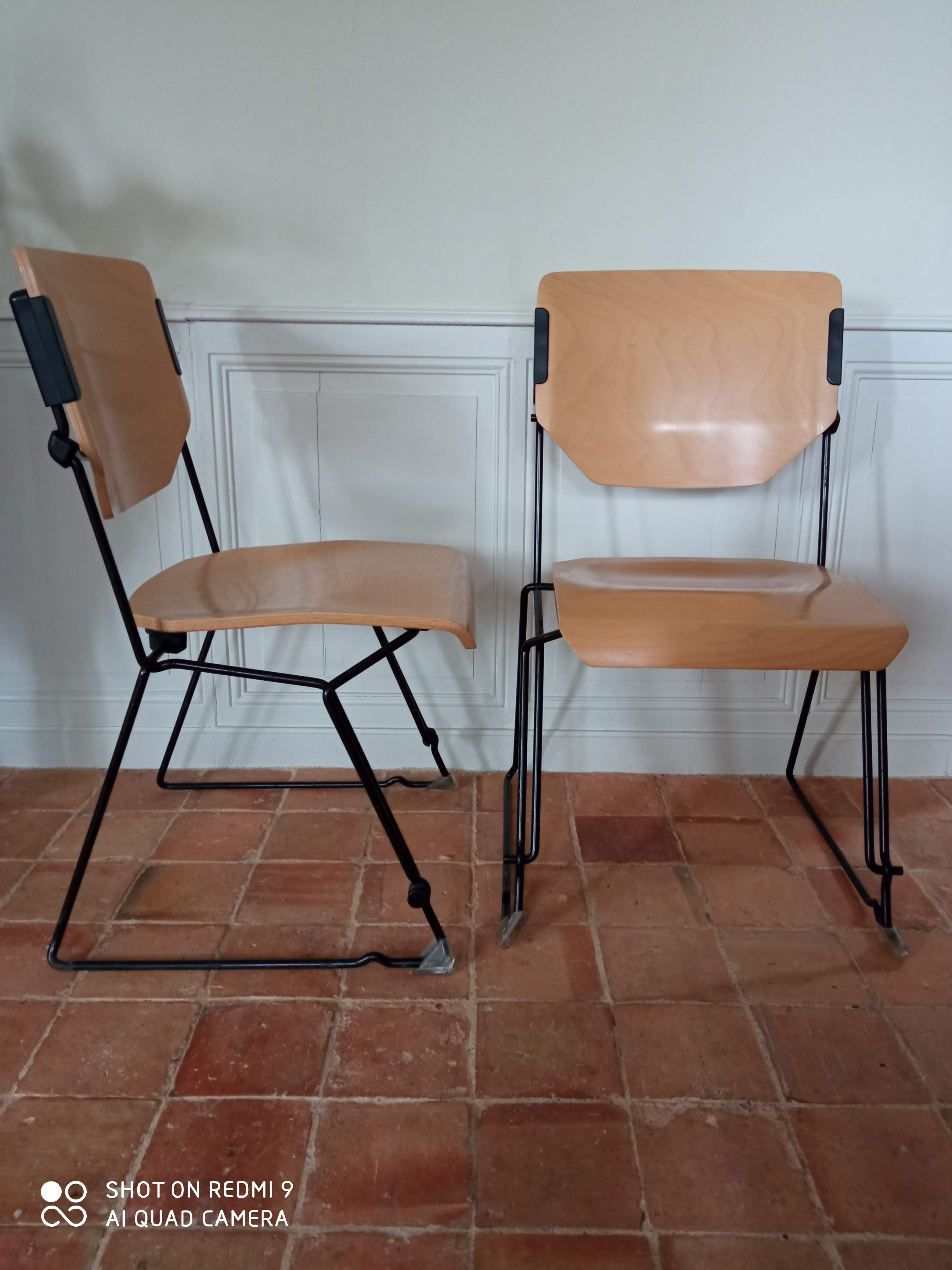 Paire de chaises vintage Stoll Giroflex par Albert stoll