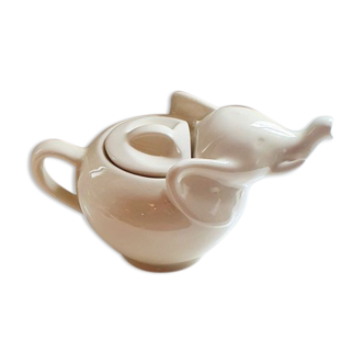 Elephant enamelled teapot