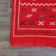 Moroccan berber carpet made ethnic red hand 132x240 cm