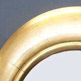 Gold beech mirror with leaf - 92x63cm