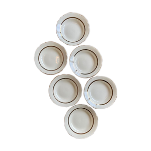 Set de 6 assiettes creuses Digouin sarreguemines service Turenne
