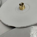 4 enameled sheet metal pendants