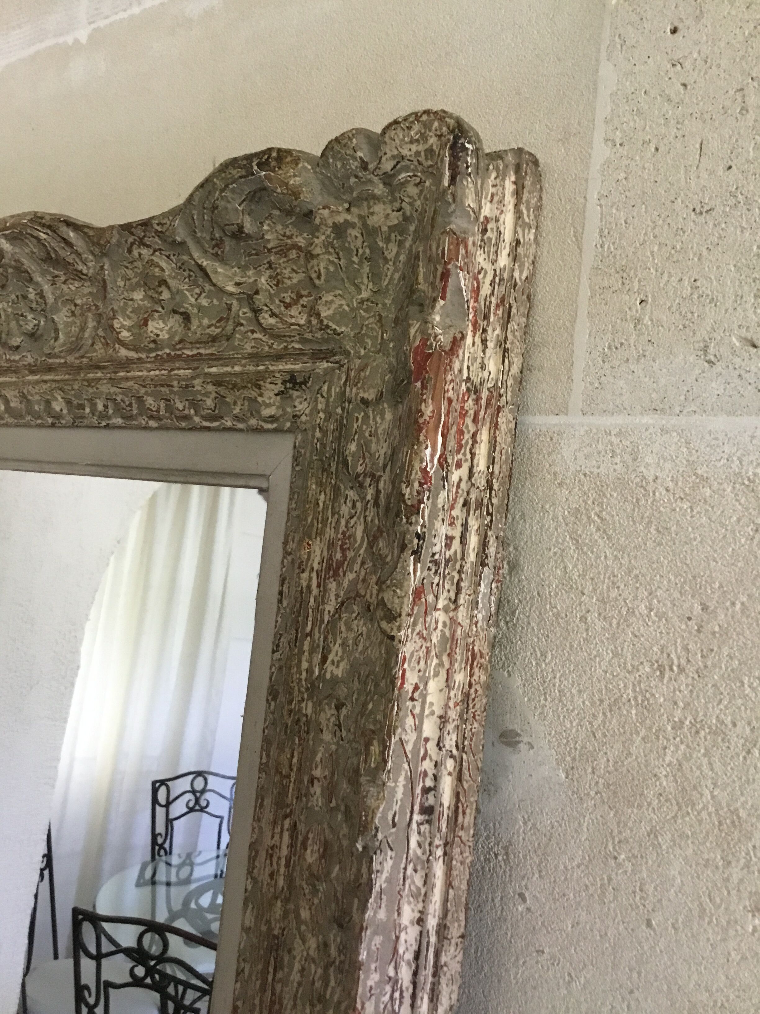 Mirror with old moulded frame 76 x 59 cm