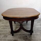 Table ovale en bois avec rallonges