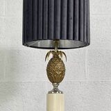 Lampe ananas en laiton vintage