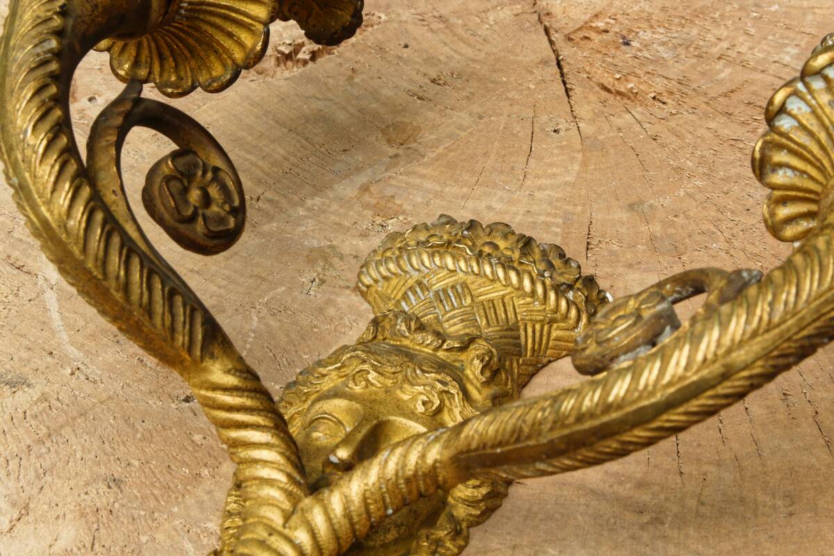 Paire d'appliques en bronze d'époque Empire