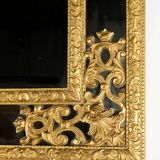 Miroir à Parcloses en Bois Doré, époque Napoléon III – Milieu XIXe