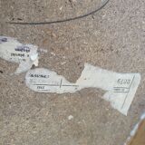 Pine and leather stool Eastern Europe