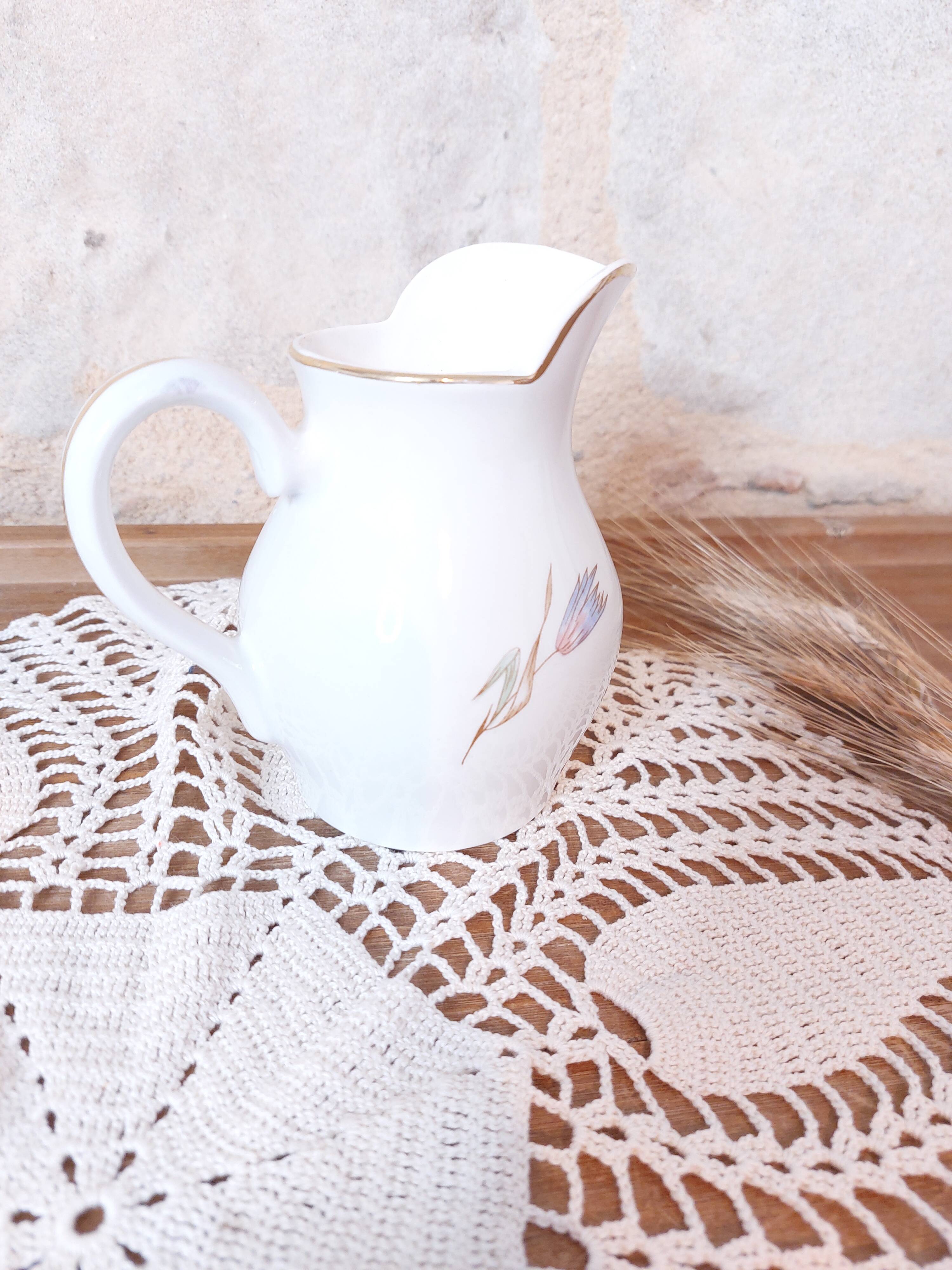 Digoin & sarreguemines monica milk jug, 1950s