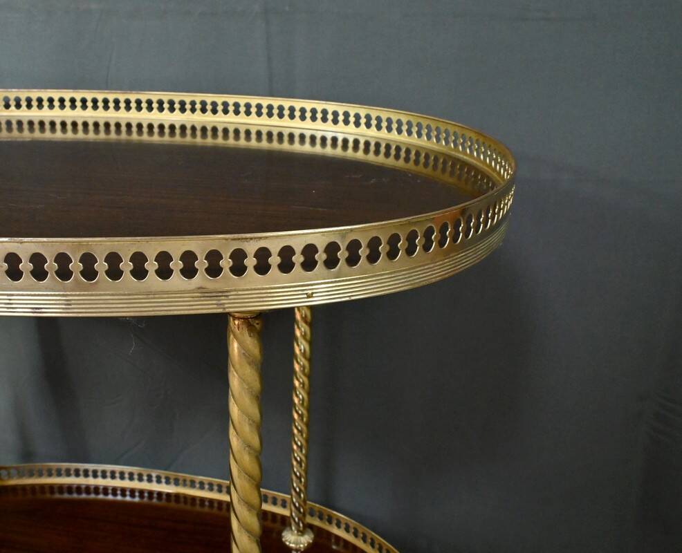 Brass Rolling Serving Cart - 1960