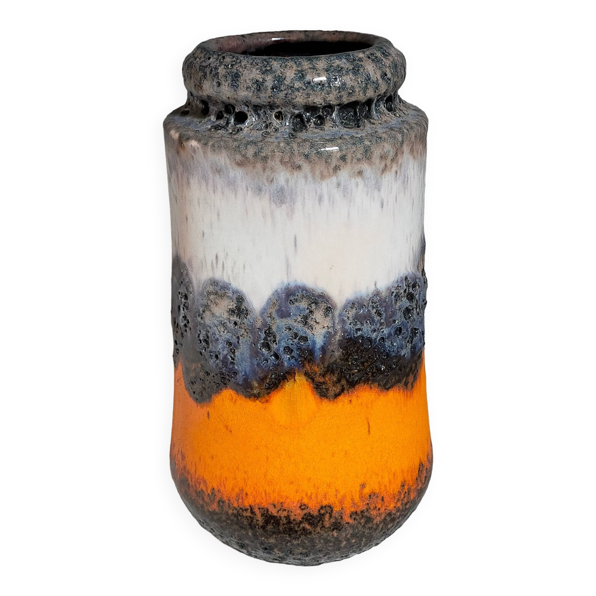 FAT LAVA vintage gray foam ceramic vase