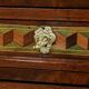 Rare small marquetry display cabinet, louis xvi style – mid 19th century