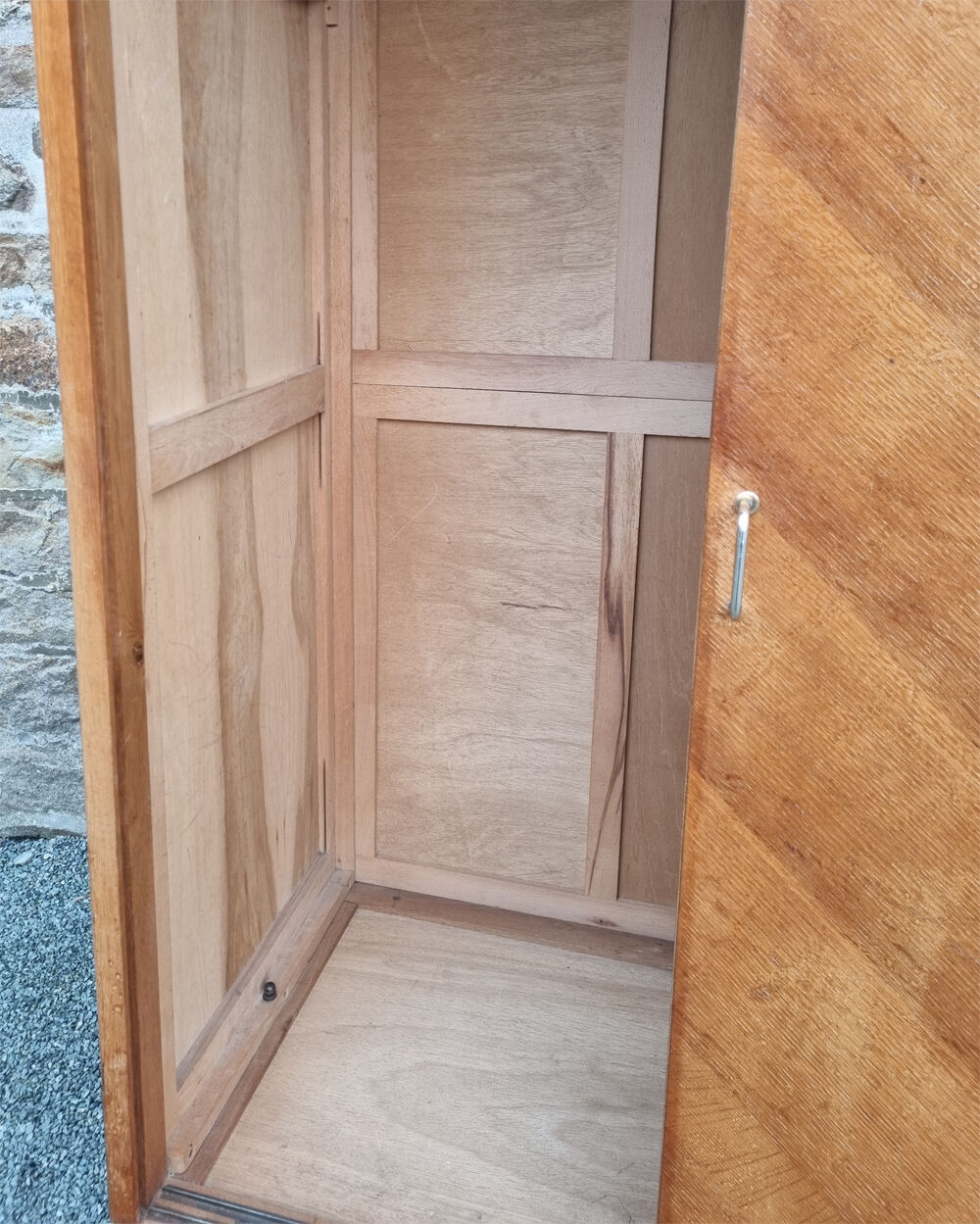Wardrobe, wood, sliding doors, vintage, 50s / 60s