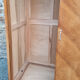 Wardrobe, wood, sliding doors, vintage, 50s / 60s