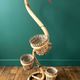 Vintage Cobra Snake Plant Stand in Bamboo and Rattan