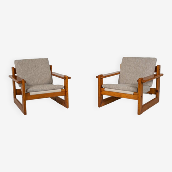 Paire de chaises longues modernes du milieu du siècle