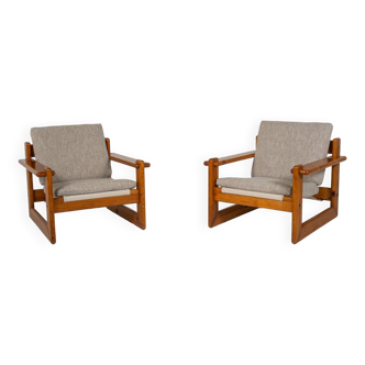 Paire de chaises longues modernes du milieu du siècle