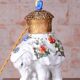 Asian Table Lamp in Brass and Porcelain, India, 1970s