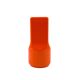 Studio Opi, vase en céramique orange de l'ère spatiale, Gabbianelli Italie ca. 1960