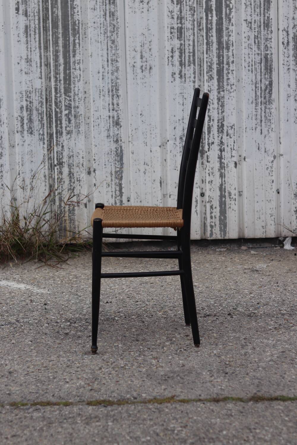 Italian black wooden chair