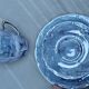 Vintage Marble Purple & Gold Interior Porcelain Coffee/Tea Trio -