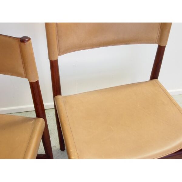 Lot de 4 chaises en bois de rose de Kurt Ostervig pour Sibast Furniture