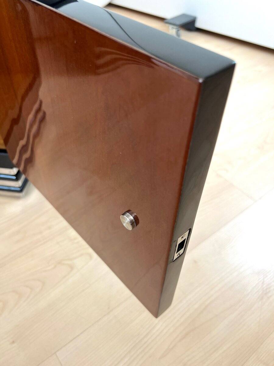 Art Deco Bedside Cabinets in Black Lacquer & Chrome, France, 1930, Set of 2